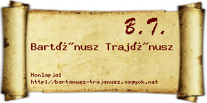 Bartánusz Trajánusz névjegykártya